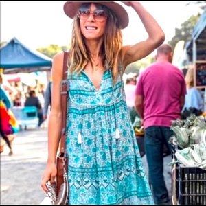 SPELL GYPSY DESIGN KOMBI SHIFT DRESS M EUC